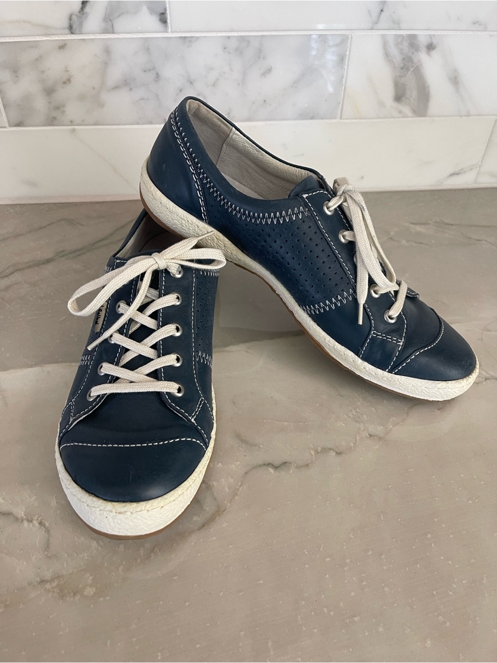 Josef Seibel Navy and White Casual Sneakers